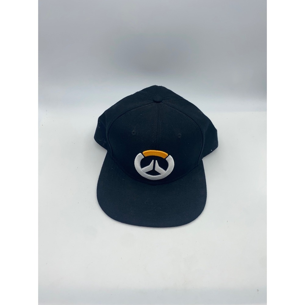 Overwatch Blizzard Entertainment Snapback Hat‎ Black Embroidered Logo Flat Brim
